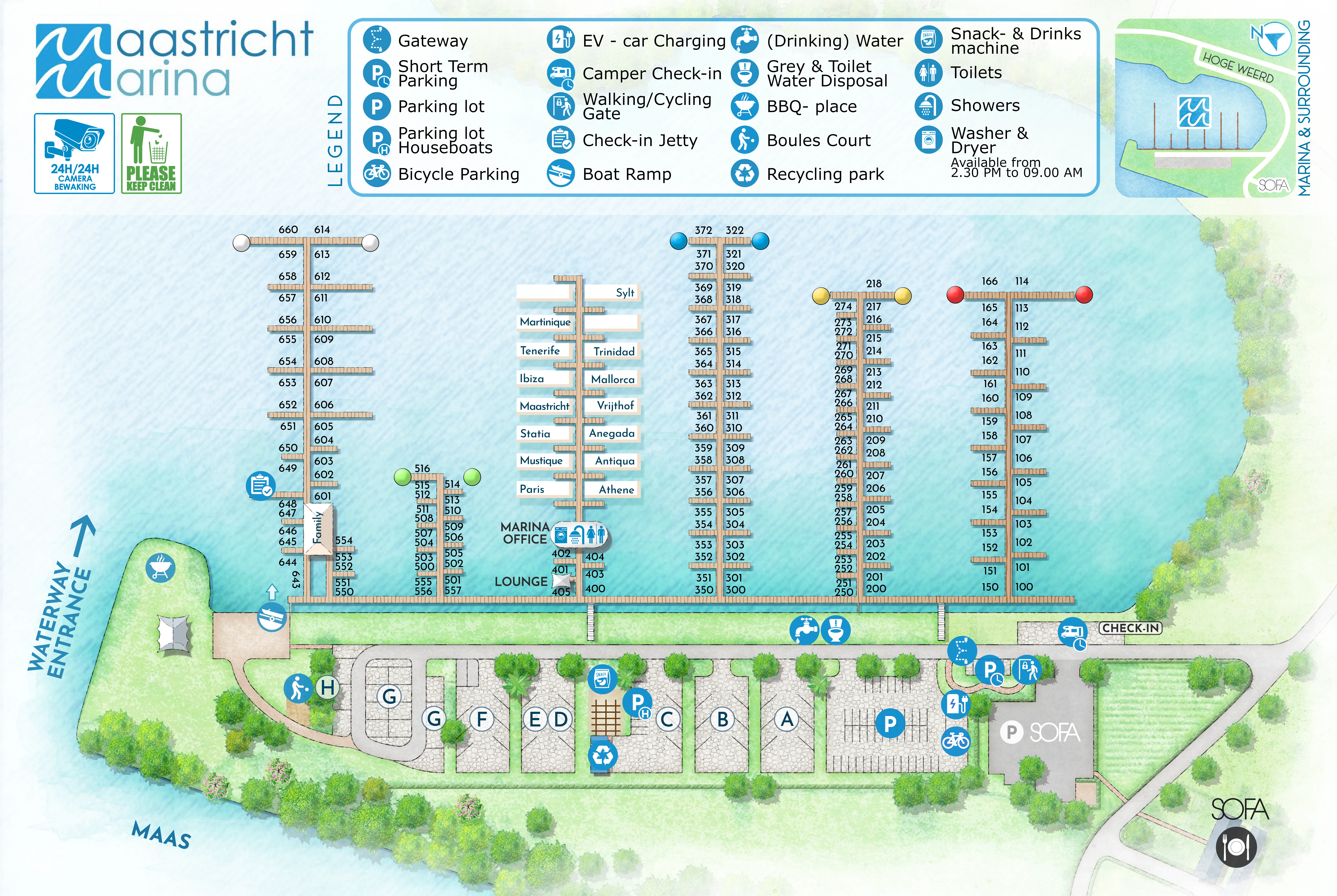 Plattegrond Maastricht Marina
